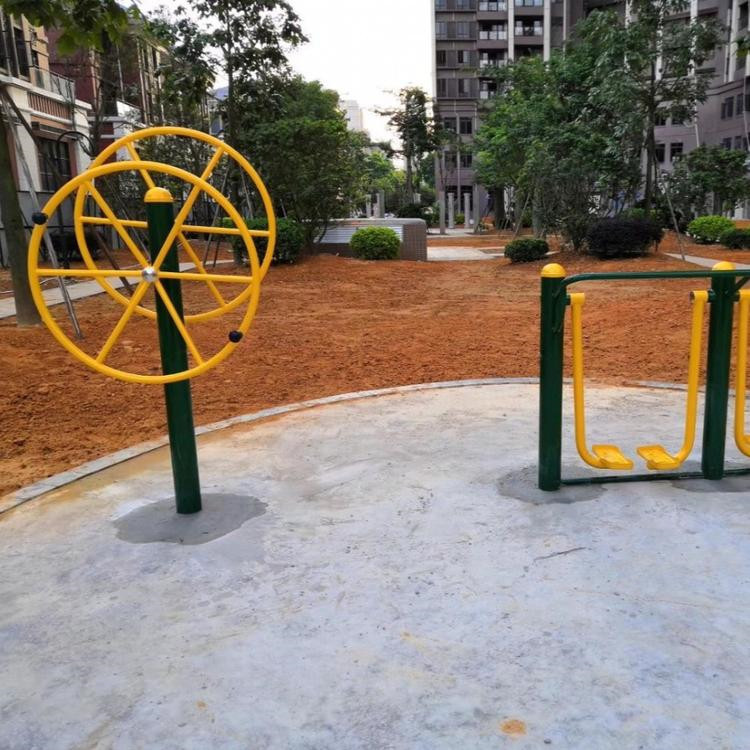 新鄉 公園健身器材 塑木半包健身器材定制不銹鋼器材