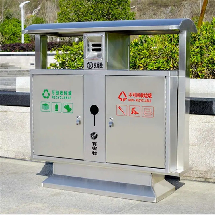 東營 大號分類垃圾桶 帶蓋塑料垃圾箱 玻璃鋼垃圾桶