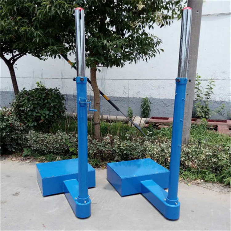 綏化 鑄鐵底座羽毛球柱 直埋式羽毛球柱 比賽用排球柱