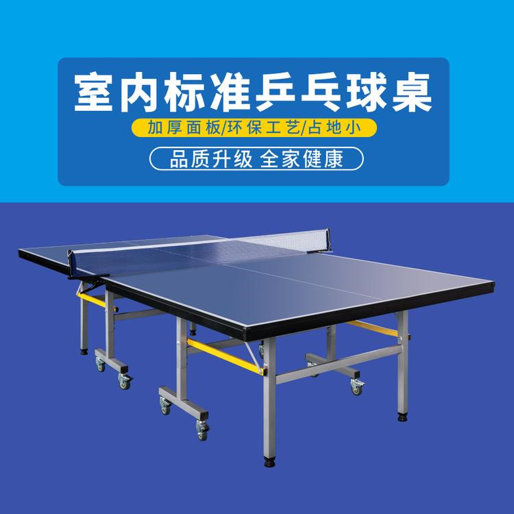 汕頭  家用乒乓球臺 單折移動乒乓球桌 可移動式