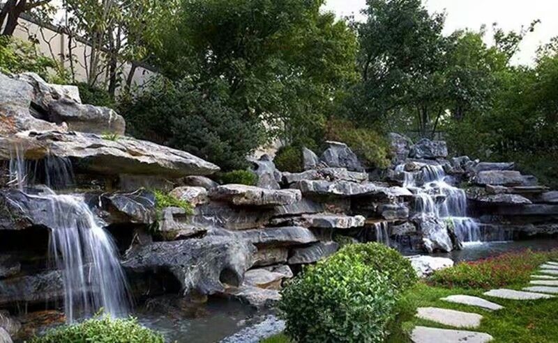河南駐馬店水泥假山公司 公園假山造景
