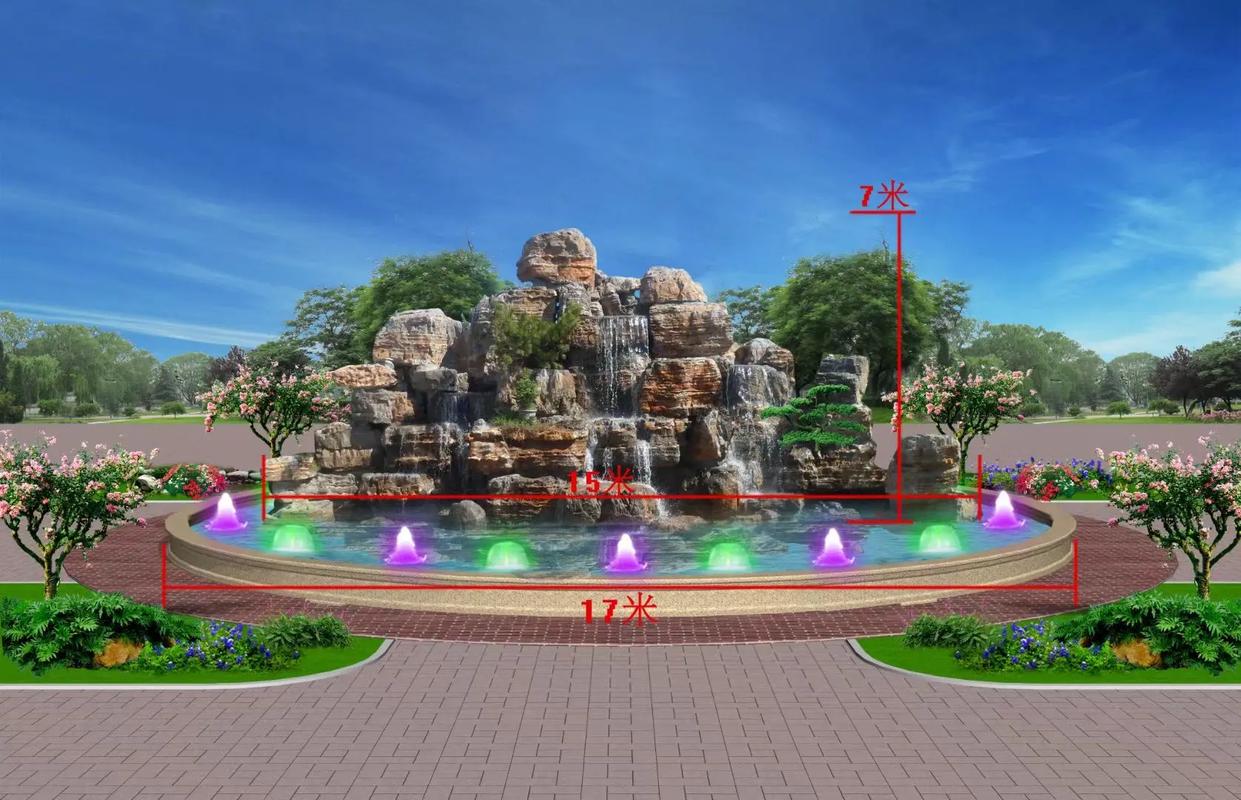 天津紅橋千層石假山制作 小區假山造景