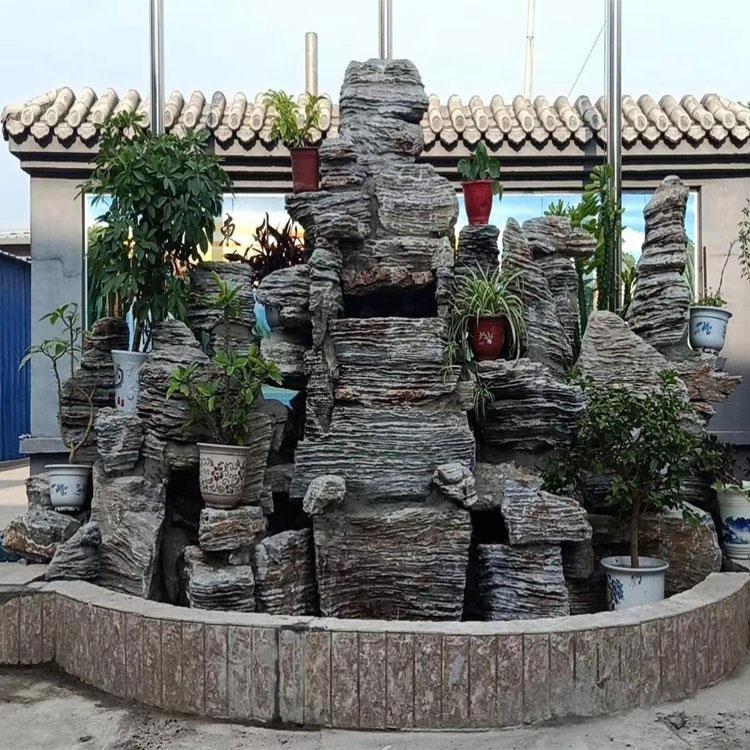 山東棗莊塑石假山施工 大型園林假山制作