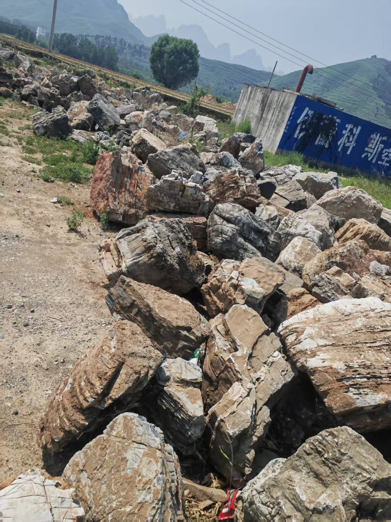 遼寧朝陽水泥假山公司 學校假山現場施工