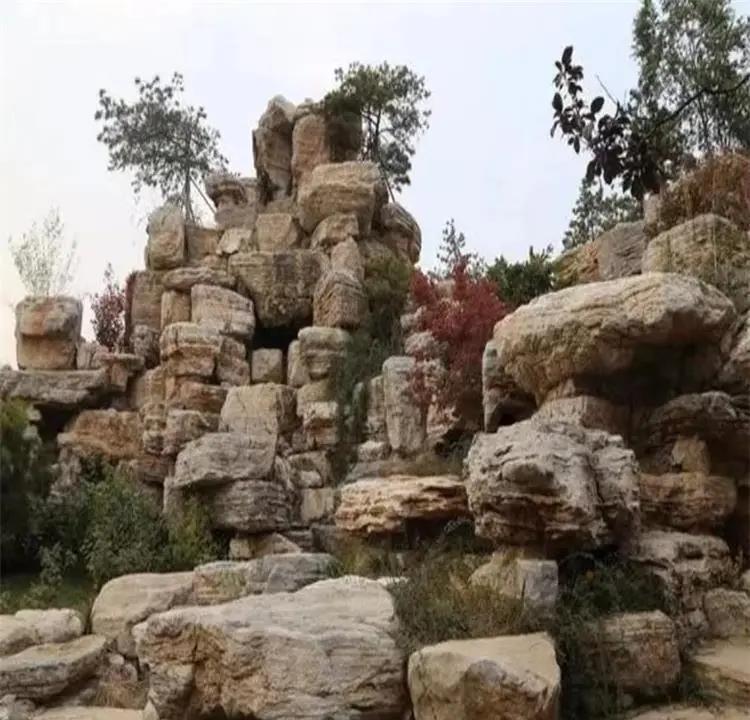 河南駐馬店水泥假山公司 公園假山造景