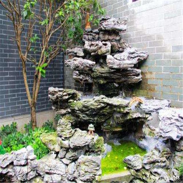 河南鄢陵縣園林假山噴泉 公司假山大門制作