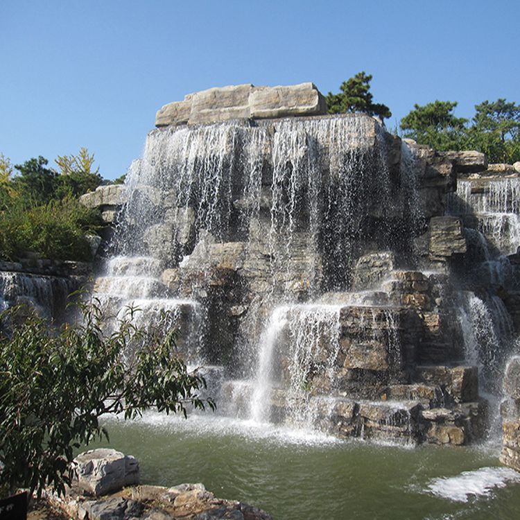 河北遷安水泥假山公司 小區(qū)假山造景
