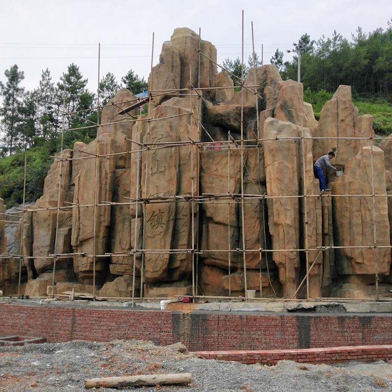 天津河東太湖石假山制作 小區假山造景