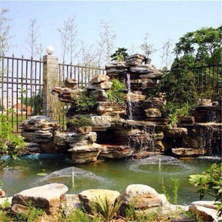 北京懷柔園林假山噴泉 公園假山駁岸施工