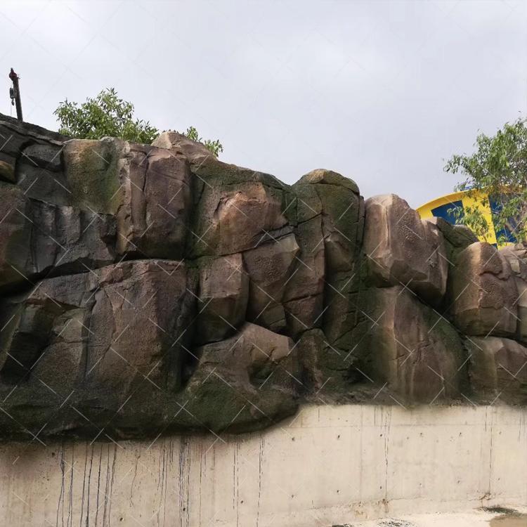 天津北辰塑石假山施工 公園假山駁岸施工