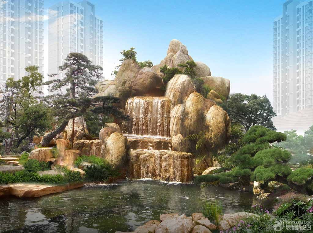 山西陽泉千層石假山制作 公園假山造景