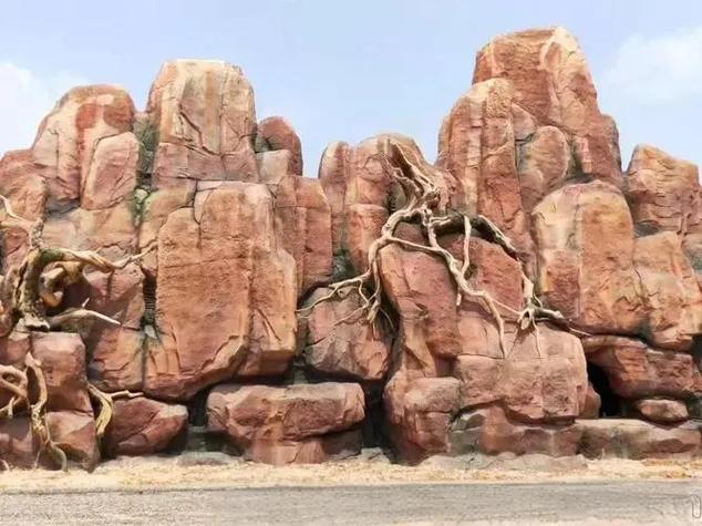 遼寧朝陽千層石假山制作 大型園林假山制作