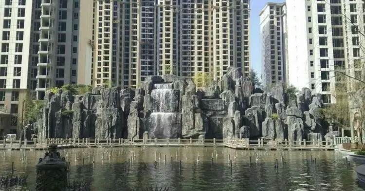 北京宣武園林假山噴泉 大型園林假山制作