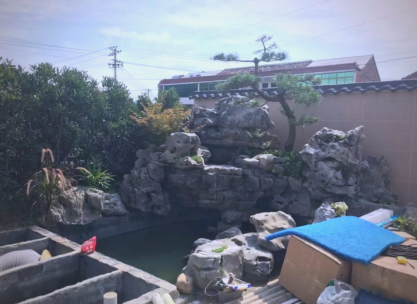 山東德州塑石假山制作 水泥假山