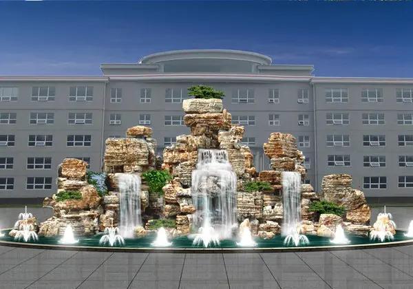 山東濱州塑石假山制作 千層石假山