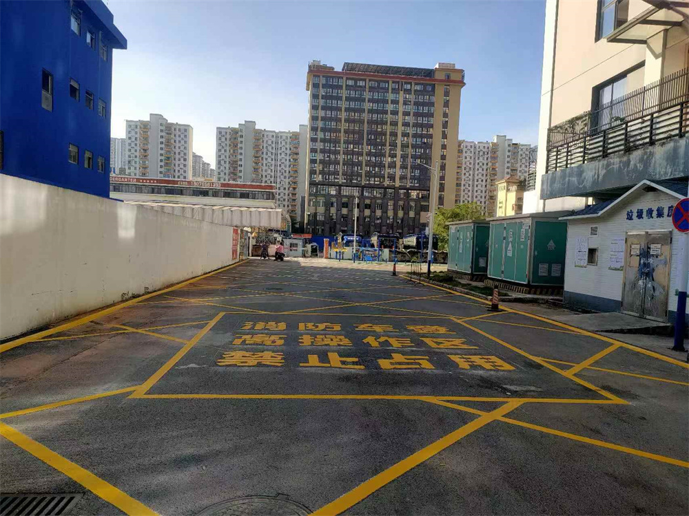 廣西賀州消防車道地面線